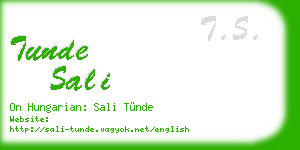tunde sali business card